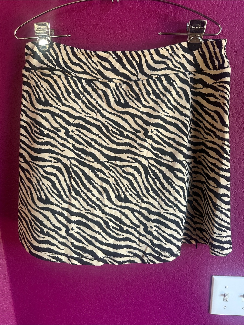 Anthony's Zebra Print Skirt - Black & Beige